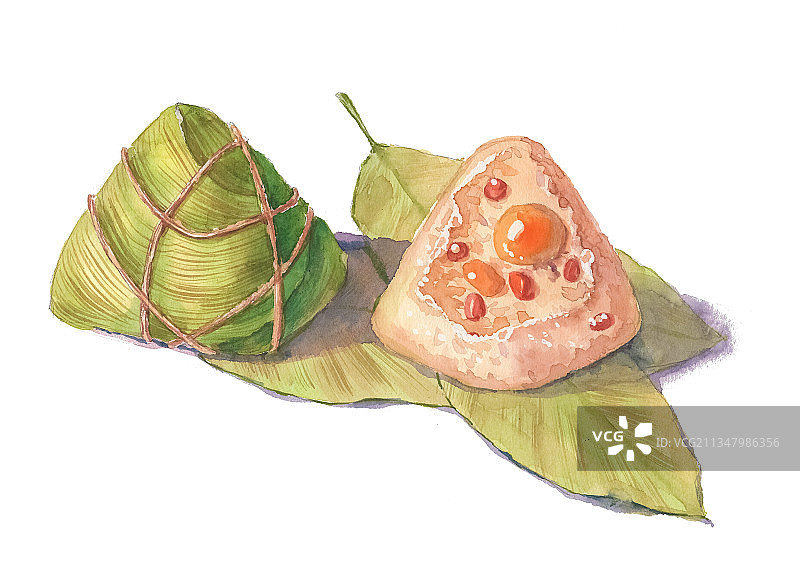 端午节粽子水彩插画图片素材