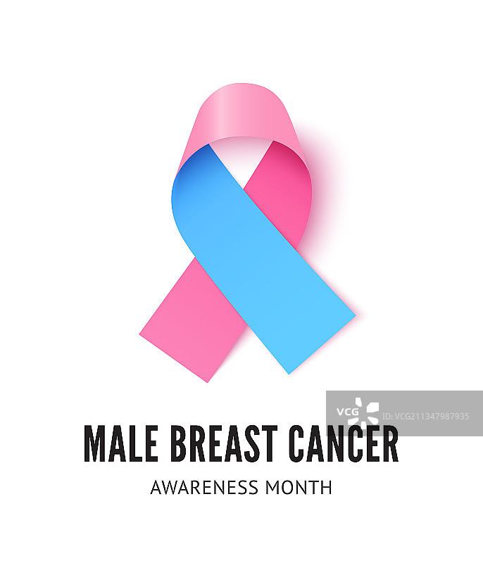 男性乳腺癌防治宣传丝带图片素材