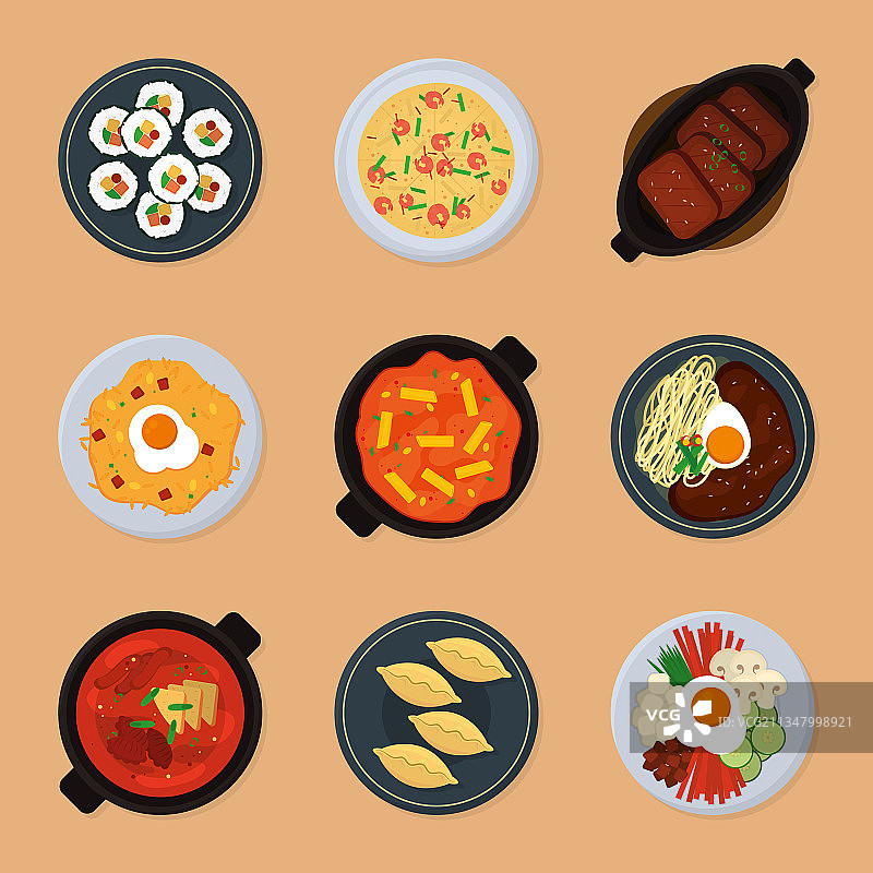 韩国美食套餐图片素材