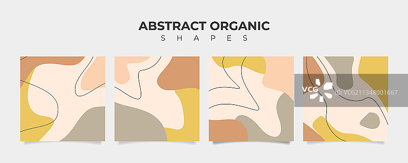 粉彩抽象有机形状banner合集图片素材