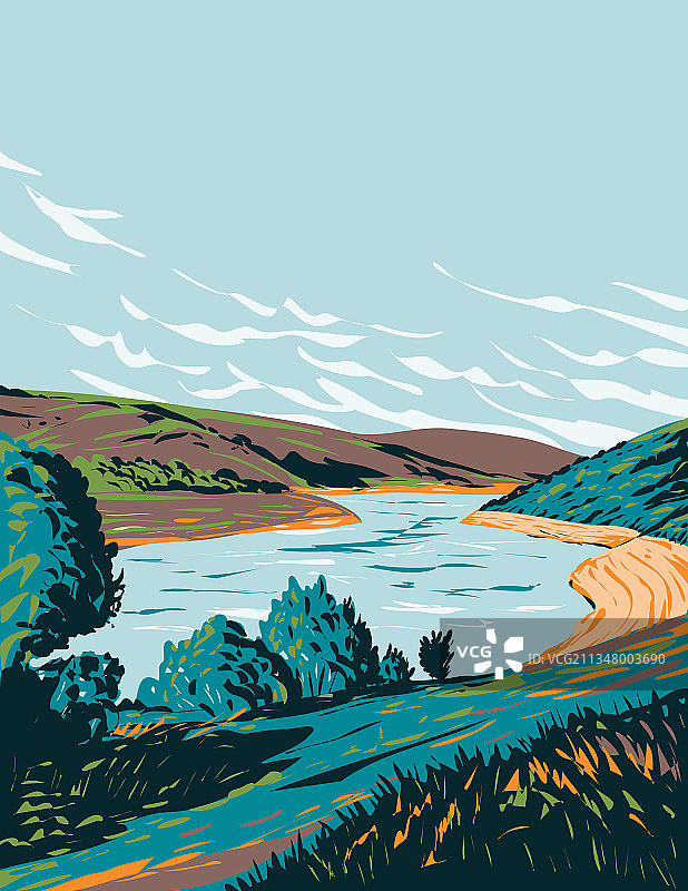 达特穆尔梅尔登水库图片素材