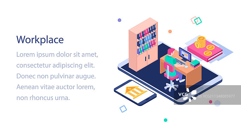 2.5D工作场所图片素材