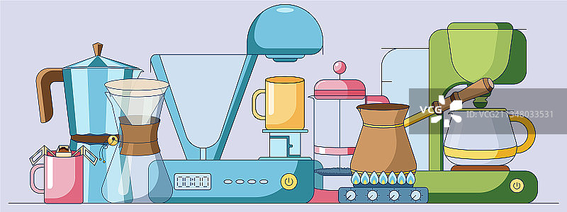 卡通咖啡元素合集图片素材