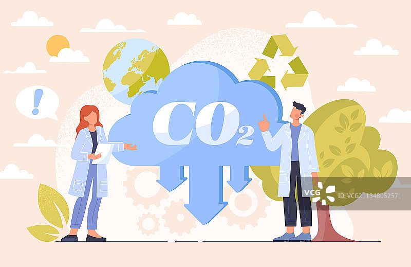减少二氧化碳排放概念图片素材