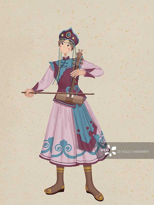 锡伯族少女图片素材