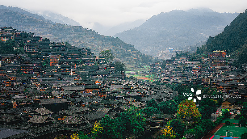 西江千户苗寨全景图片素材