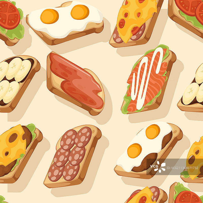 肉类图标无缝图案图片素材