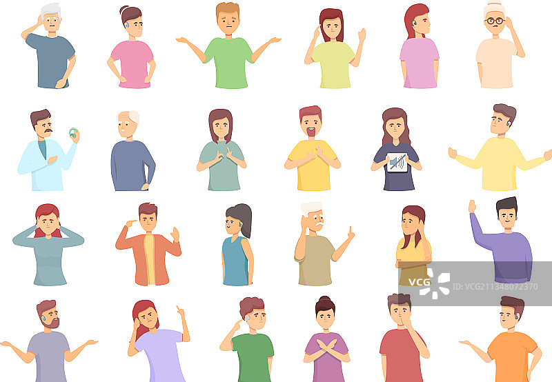 听力障碍图标卡通助听器图片素材