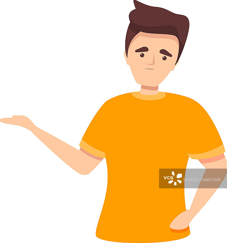 困惑的男孩图标卡通策略选择图片素材