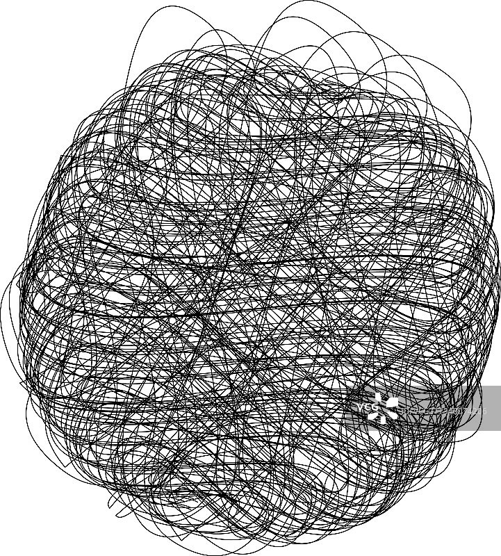 随机的卷曲缠绕线条涂鸦图片素材