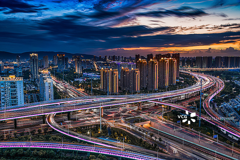 常熟东三环高架夜景图片素材