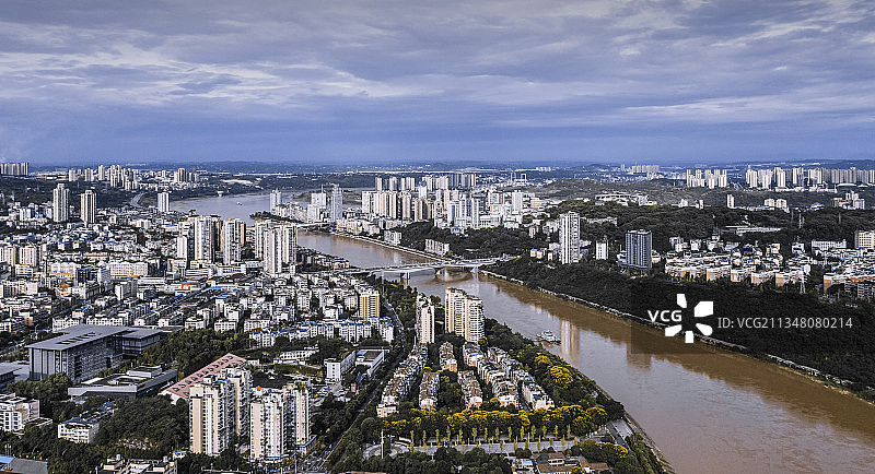 航拍泸州酒城图片素材