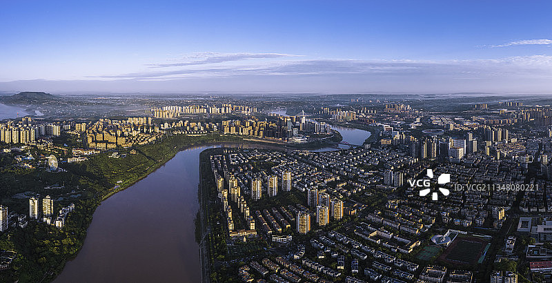 航拍泸州酒城图片素材