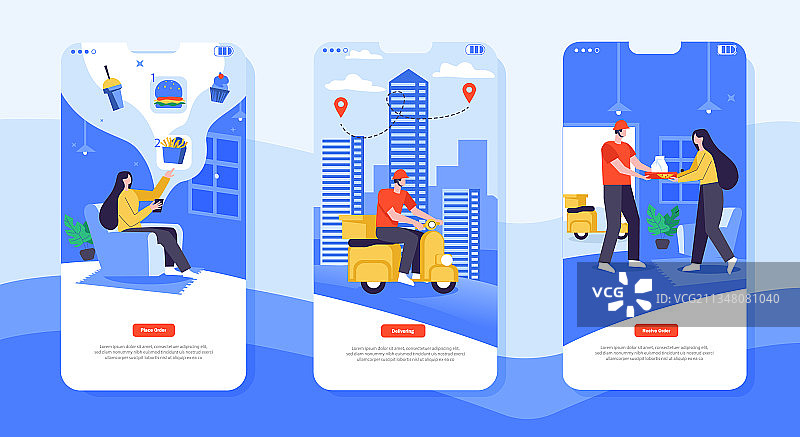 外卖App界面设计图片素材