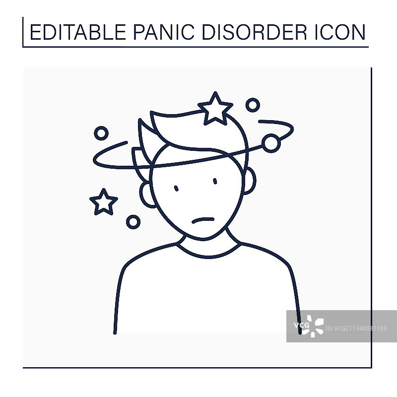 眩晕感线性图标图片素材