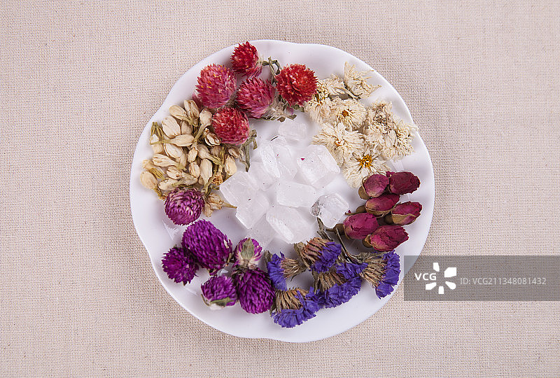 养生花茶，降火花茶，玫瑰养颜茶图片素材