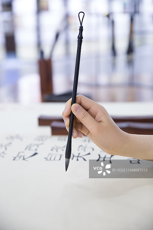 写字，毛笔，书法图片素材