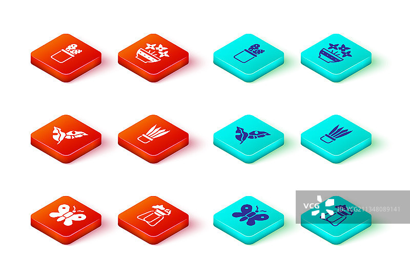 支架上的蝴蝶植物和热带树叶图片素材