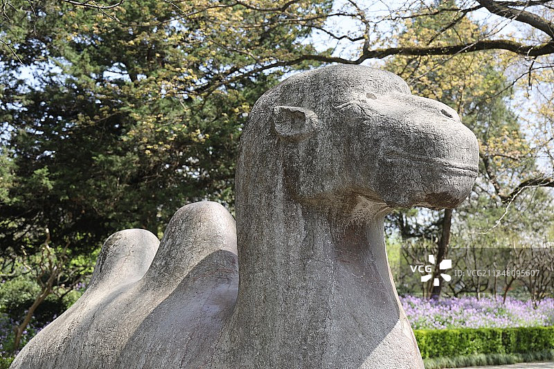 南京明孝陵神道神兽图片素材