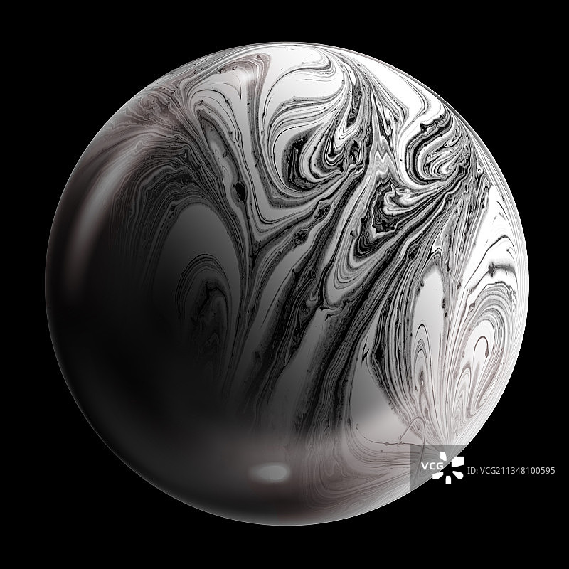 抽象流动液体星球主题插画图片素材