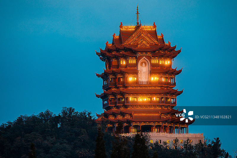 江阴君山寺寺庙塔山巅图片素材