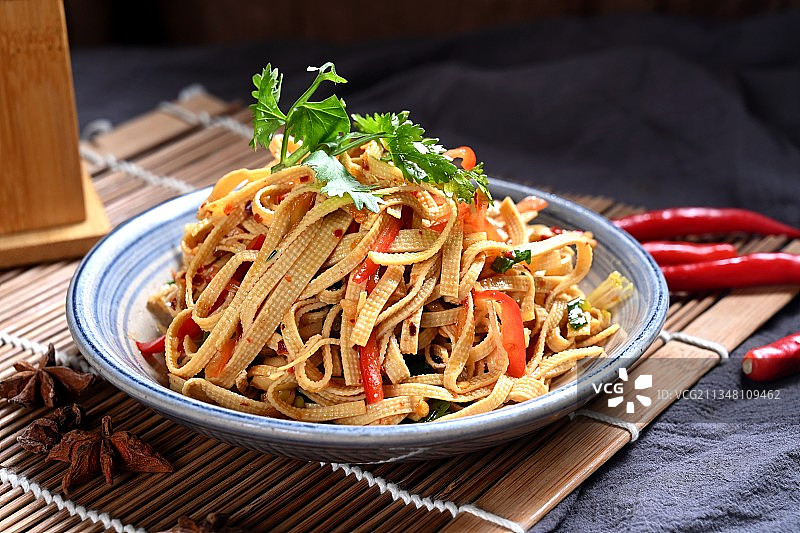 凉拌豆腐丝图片素材