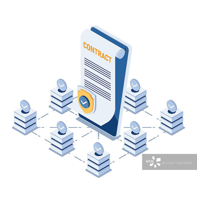 2.5D智能合约中心图片素材