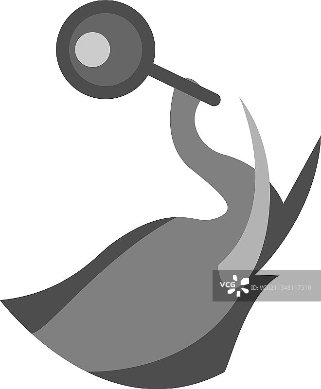 大象头部与象鼻手持放大镜图片素材