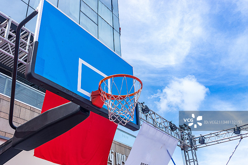 篮球架特写图片素材