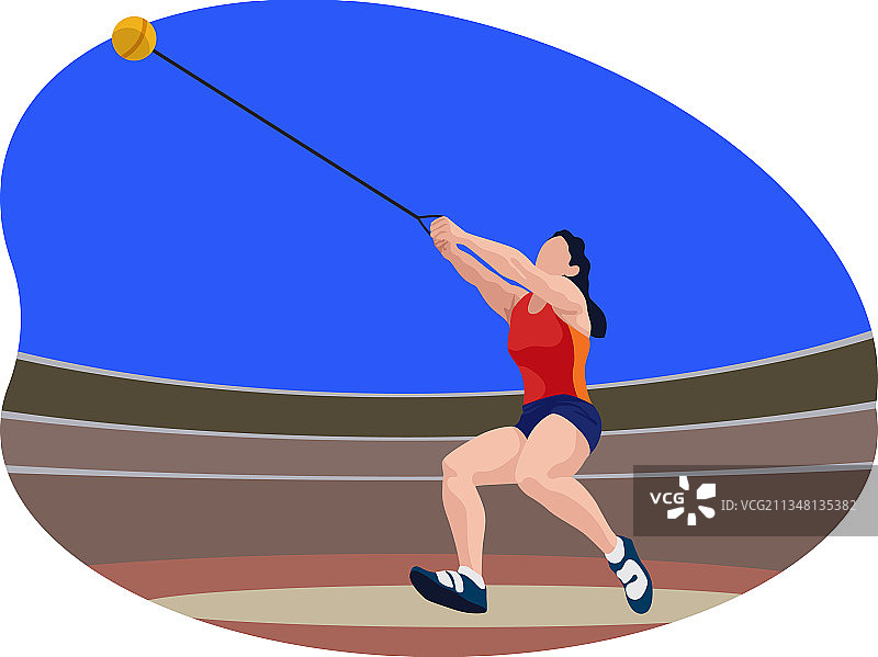 女子链球运动员图片素材
