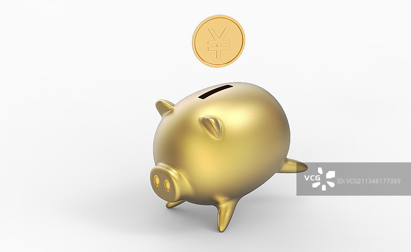 猪仔存钱罐金融概念图片素材