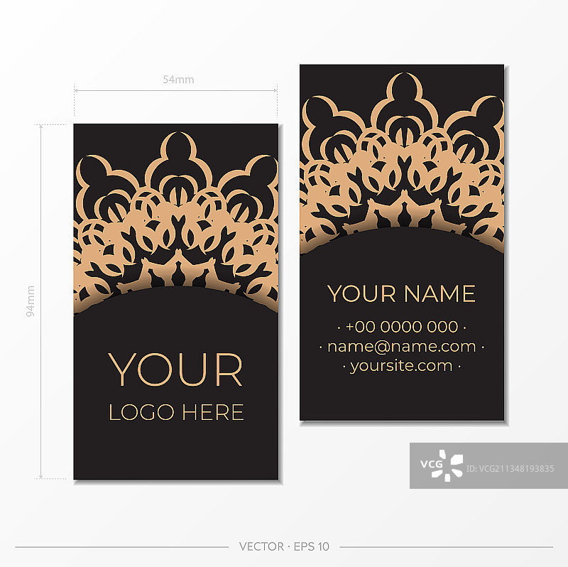 黑色希腊风格名片素材图片素材