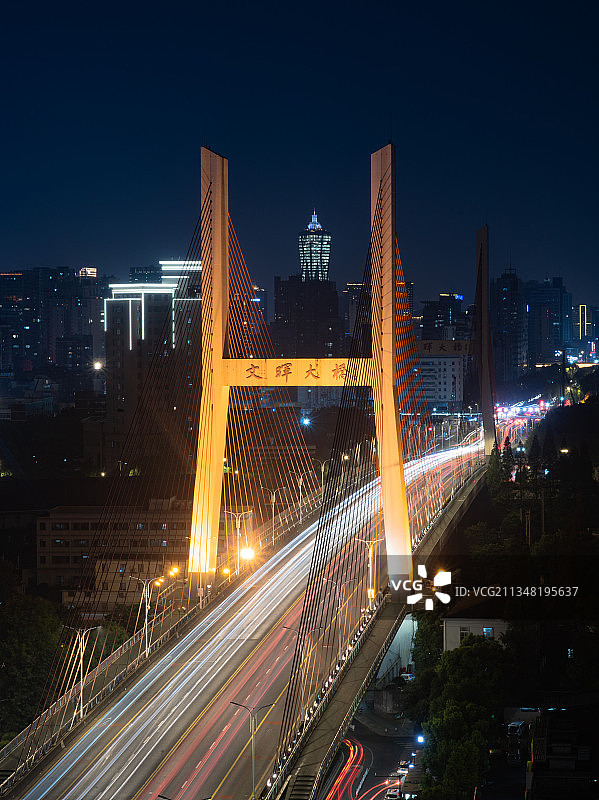 蓝调文晖大桥图片素材