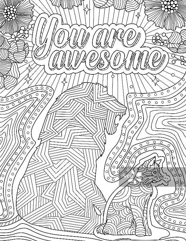 带有狮子阴影的猫图片素材