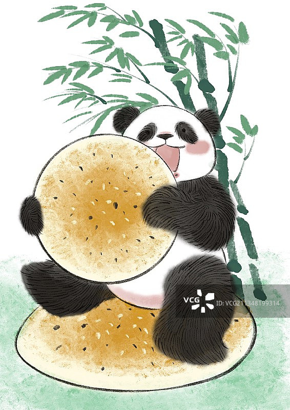 有个熊猫饼图片素材