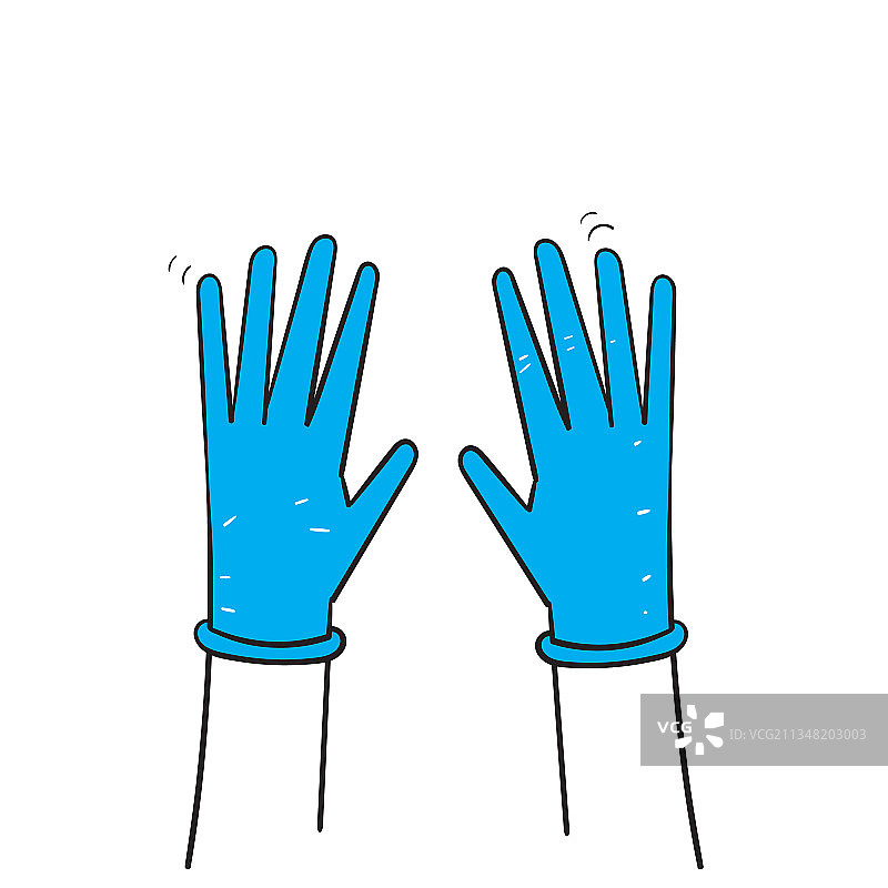 手绘医用手套图片素材