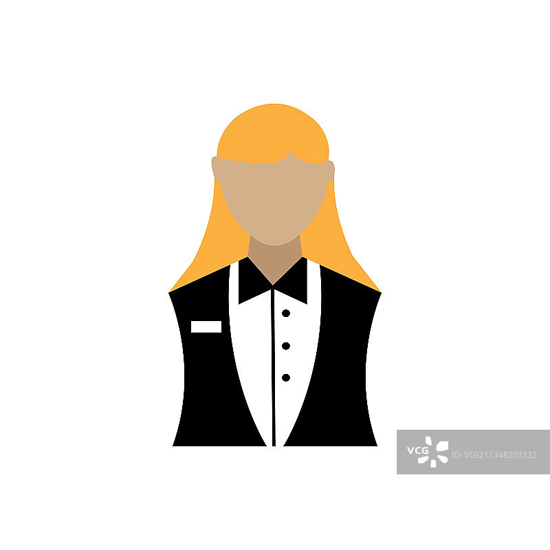 女服务员角色图标设计图片素材