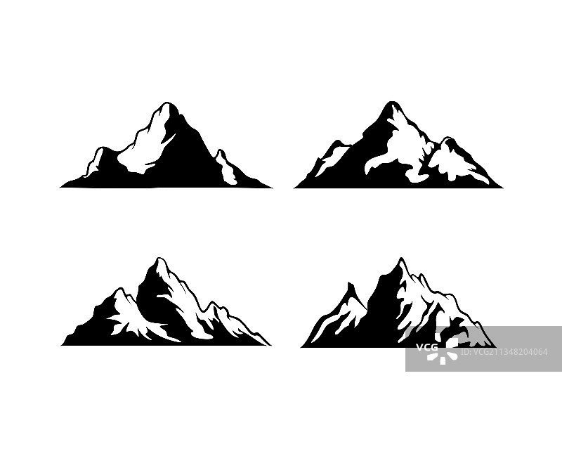 山峰标志 剪影设计图片素材