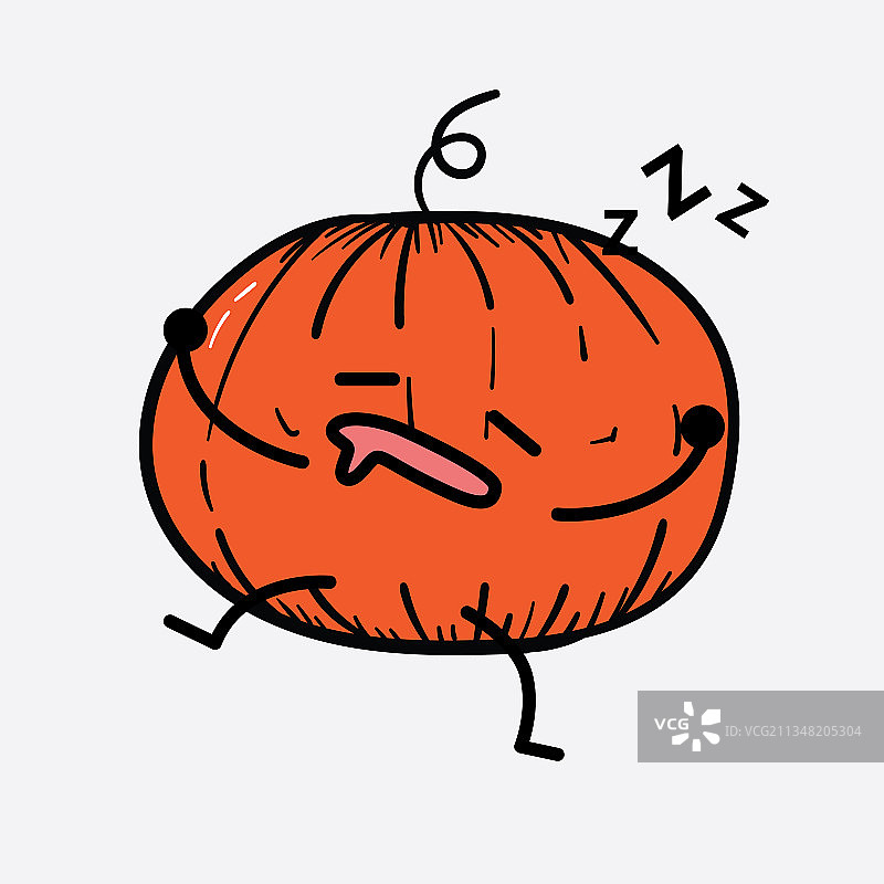 南瓜人物，可爱的脸和简单的身体图片素材