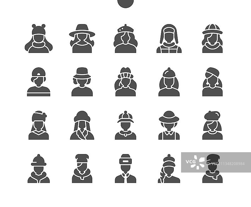 帽子棒球帽头像与帽子贝雷帽图片素材