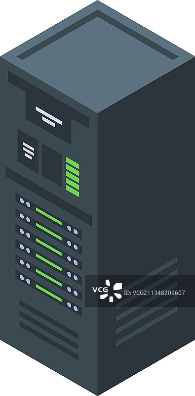 服务器机架2.5D网页云图标图片素材