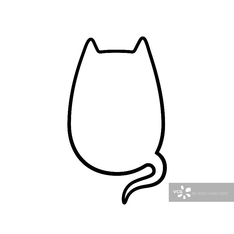 猫咪形状的可爱空白对话气泡图片素材