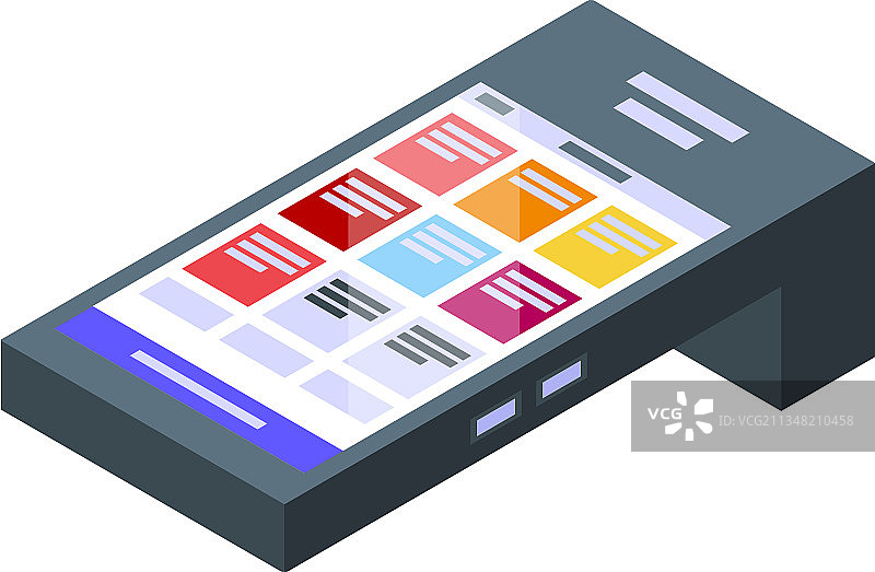 POS机终端等距卡支付图标图片素材
