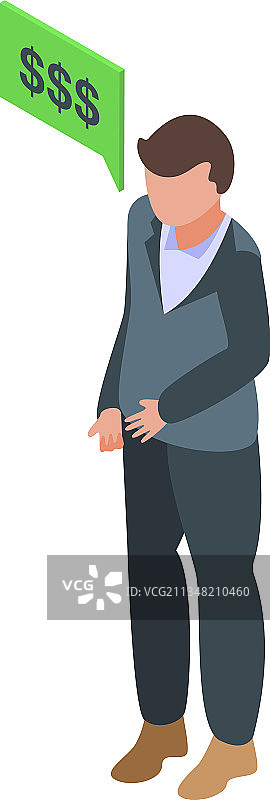 银行经理等距商务图标图片素材