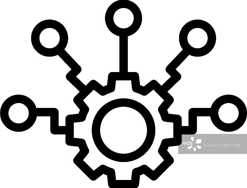 齿轮资源图标轮廓在线团队合作图片素材