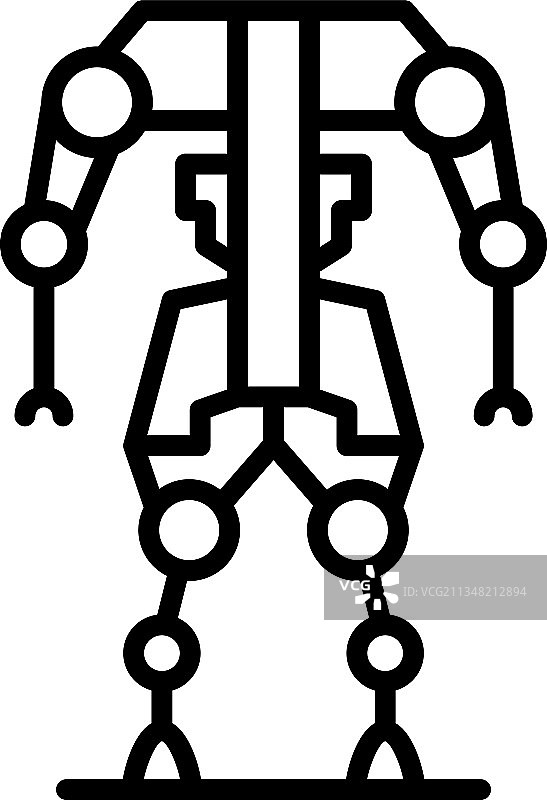 外骨骼套装科技轮廓图标图片素材