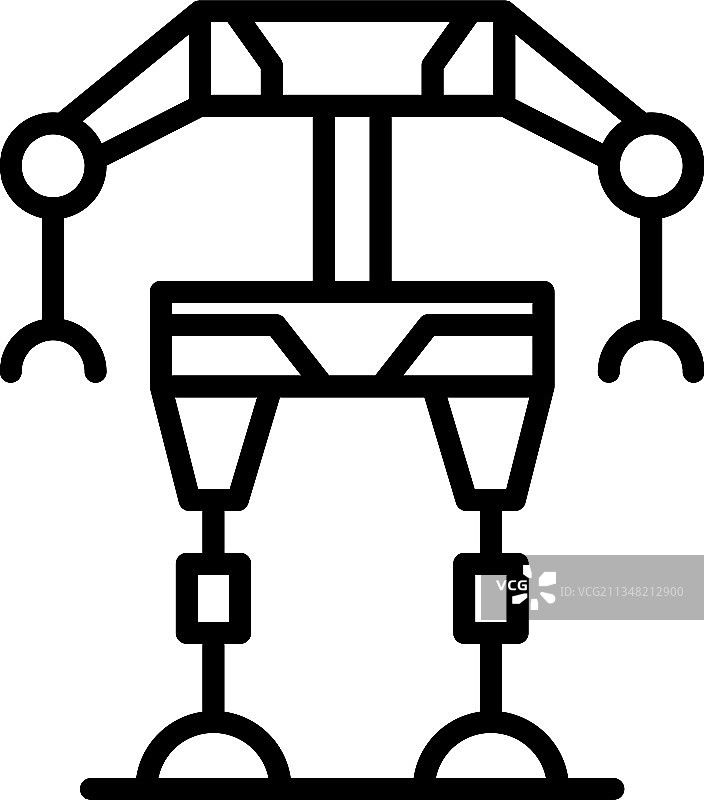 外骨骼套装轮廓图标图片素材