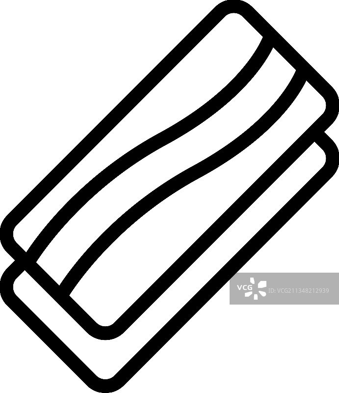 通心粉烤宽面条图标轮廓图片素材