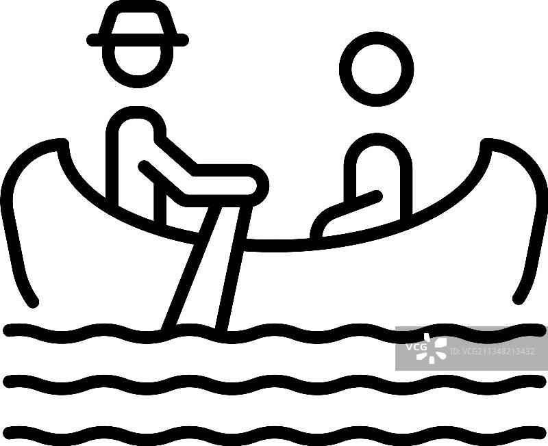 威尼斯贡多拉船图标图片素材