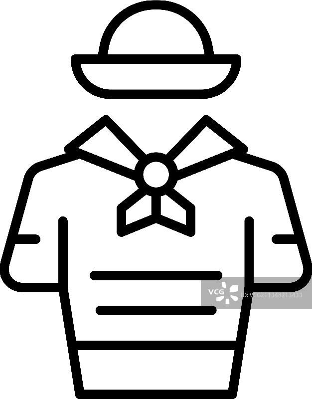 贡多拉船夫服装轮廓图标图片素材